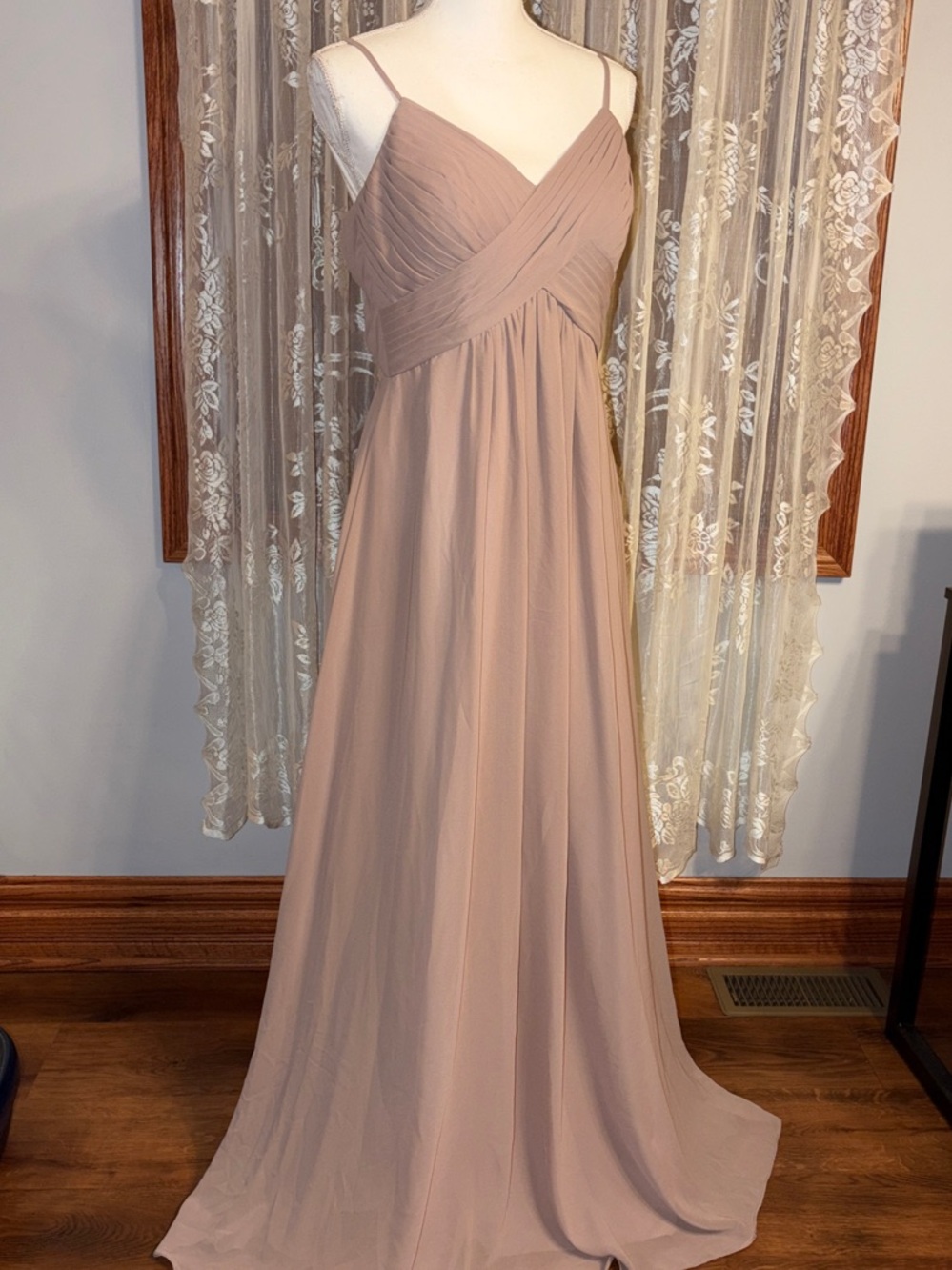 Azazie Spaghetti Strap Chiffon Maxi Dress